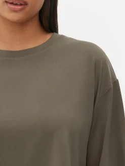 MULHER Primark Tops E T-Shirts^T-shirt Curta Corte Quadrado Coordenada