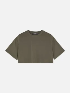 MULHER Primark Tops E T-Shirts^T-shirt Curta Corte Quadrado Coordenada