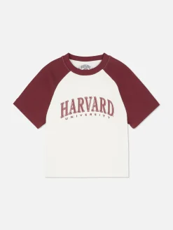MULHER Primark Tops E T-Shirts^T-shirt Curta Raglã Harvard