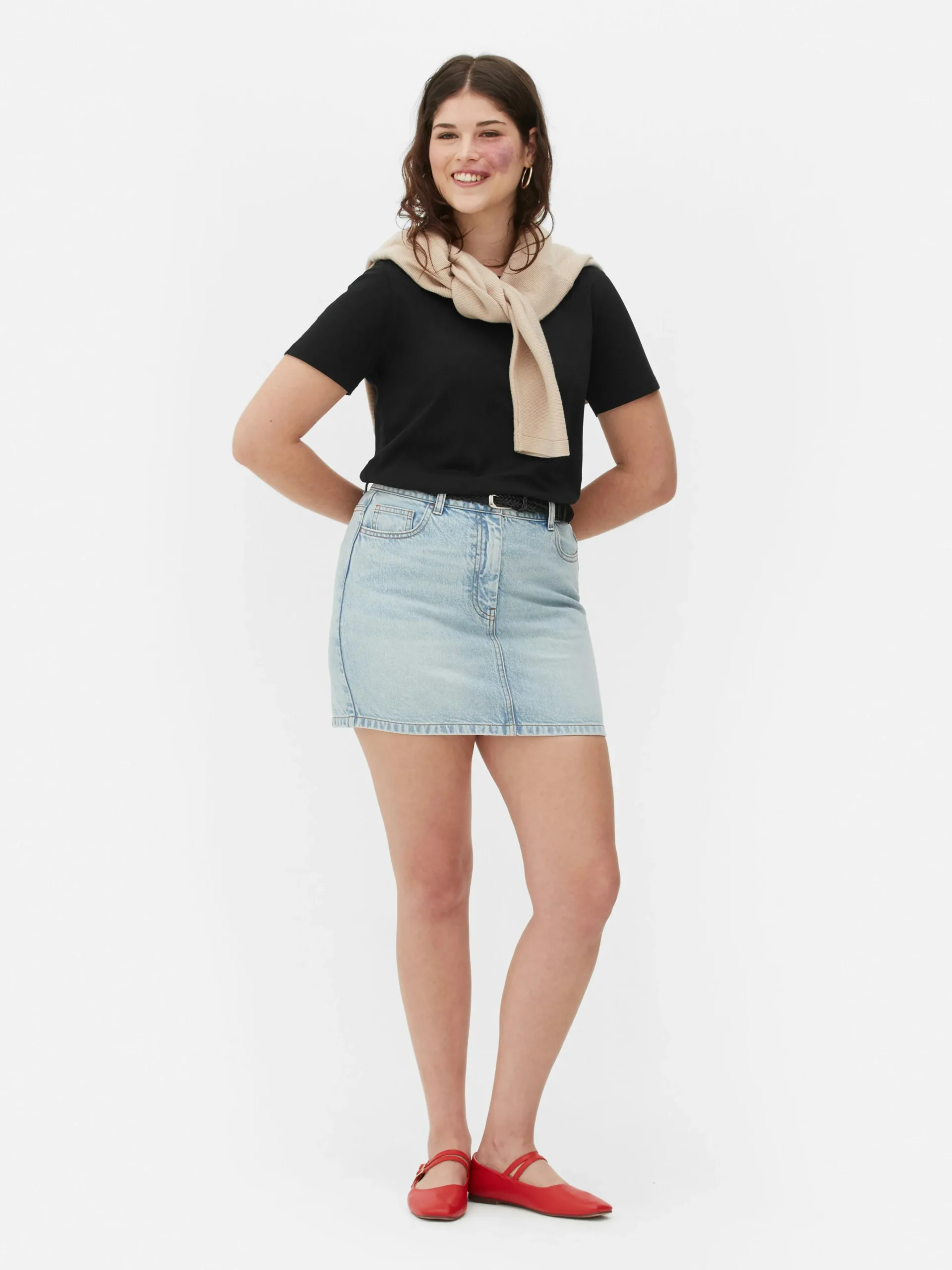 MULHER Primark Tops E T-Shirts^T-shirt Decote Redondo Corte Regular