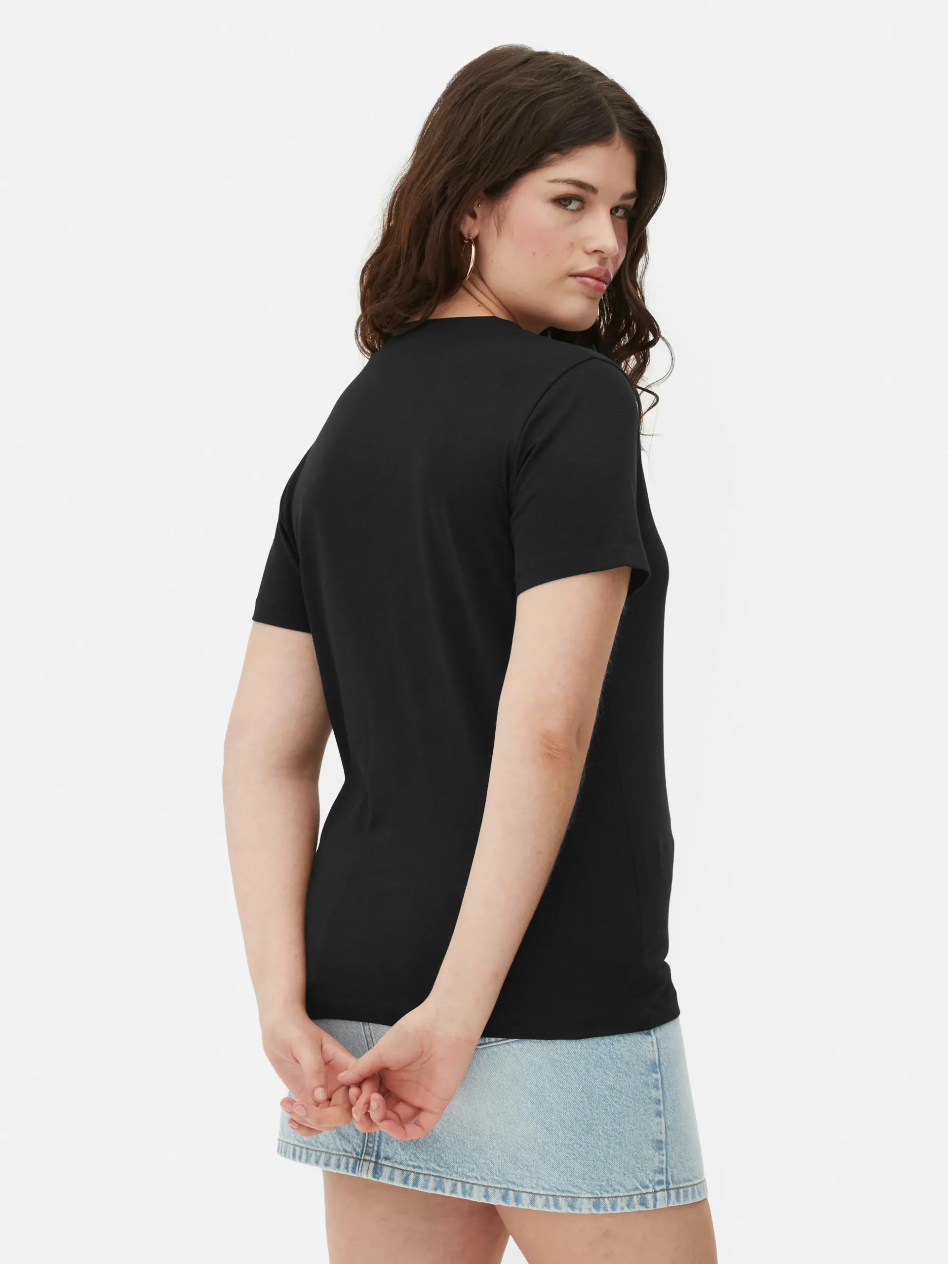 MULHER Primark Tops E T-Shirts^T-shirt Decote Redondo Corte Regular