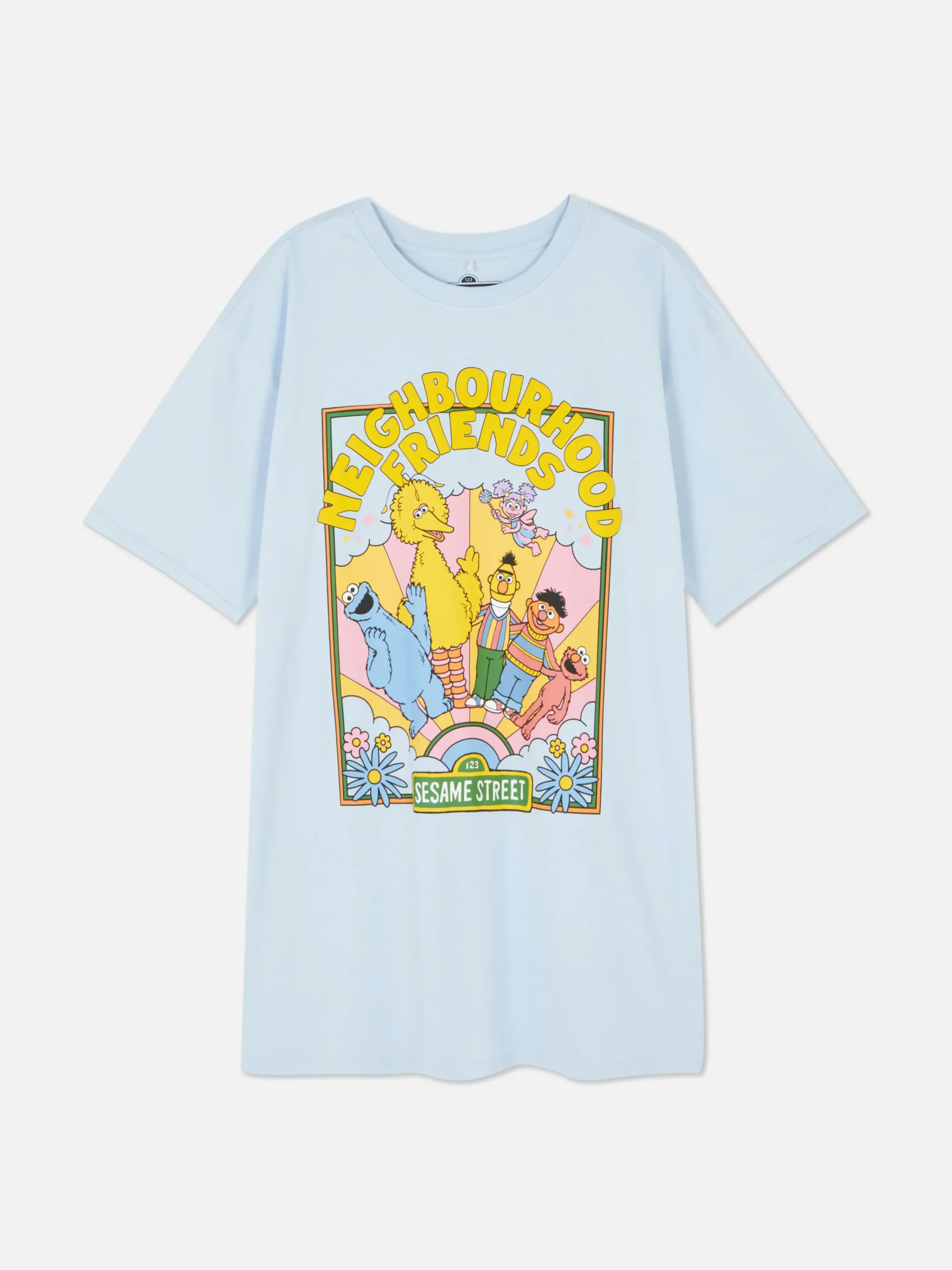 MULHER Primark Camisas De Noite E Camisas De Dormir^T-shirt Dormir Comprida Corte Grande Rua Sésamo