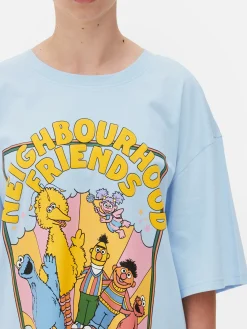 MULHER Primark Camisas De Noite E Camisas De Dormir^T-shirt Dormir Comprida Corte Grande Rua Sésamo