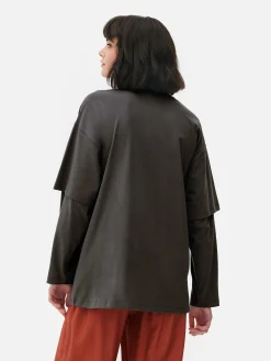 MULHER Primark Tops E T-Shirts^T-shirt Dupla Camada Nirvana