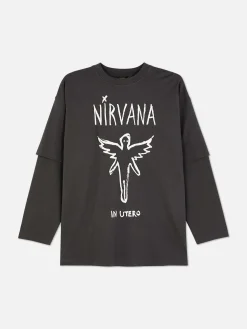 MULHER Primark Tops E T-Shirts^T-shirt Dupla Camada Nirvana