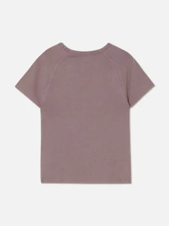 Primark Tops E T-Shirts^T-shirt Efeito Lavagem Estampado Borboleta