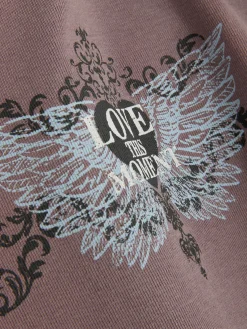 Primark Tops E T-Shirts^T-shirt Efeito Lavagem Estampado Borboleta