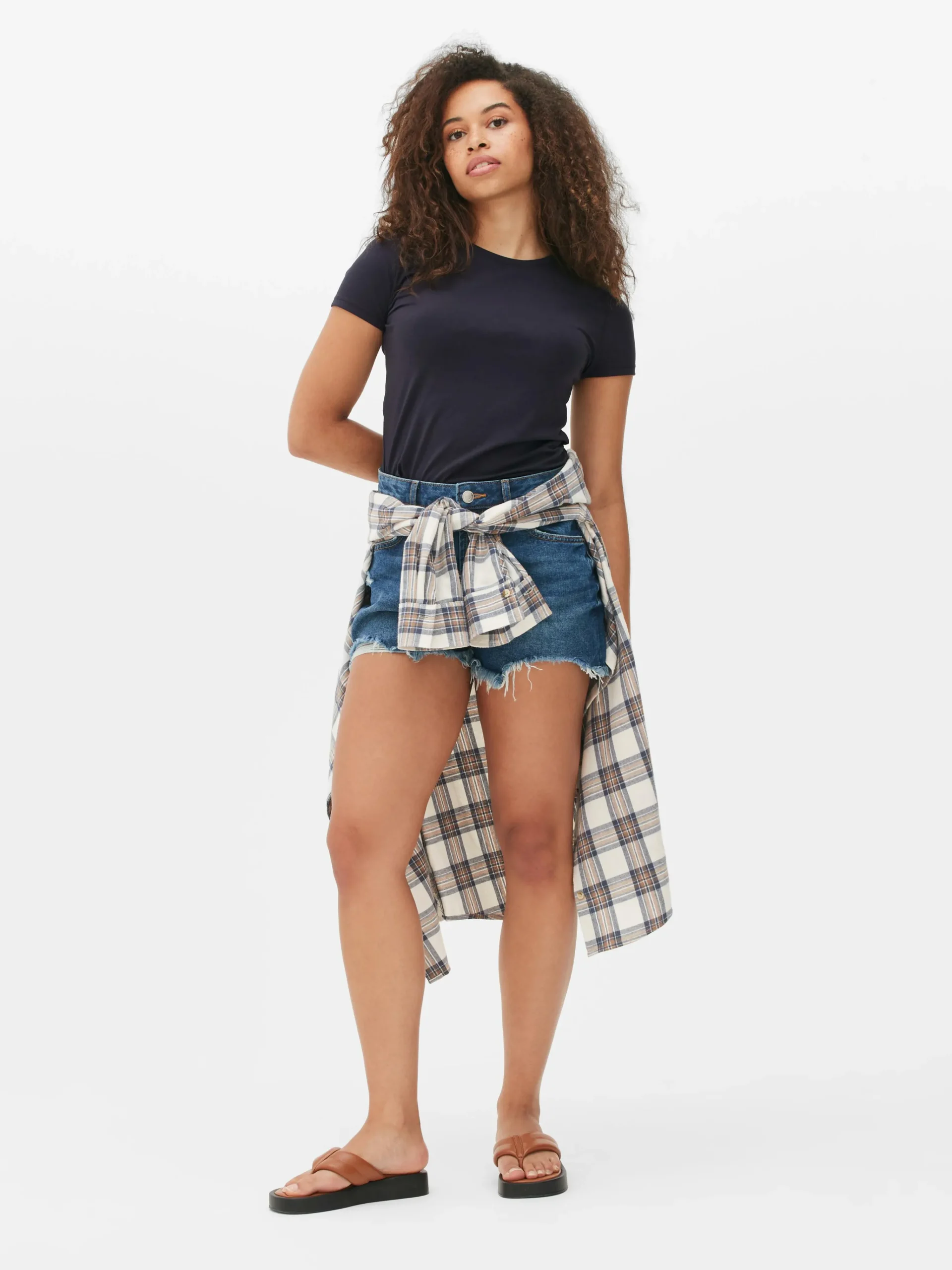 MULHER Primark Tops E T-Shirts^T-shirt Elástica Gola Redonda