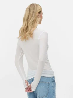 MULHER Primark Agasalhos Inverno|Tops E T-Shirts^T-shirt Elástica Manga Comprida Rita Ora