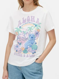 MULHER Primark Tops E T-Shirts^T-shirt Estampada Disney Stitch Aloha