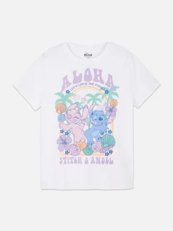 MULHER Primark Tops E T-Shirts^T-shirt Estampada Disney Stitch Aloha