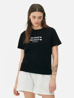 MULHER Primark Tops E T-Shirts^T-shirt Estampado Gráfico Algodão