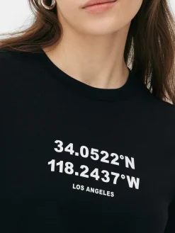 MULHER Primark Tops E T-Shirts^T-shirt Estampado Gráfico Algodão