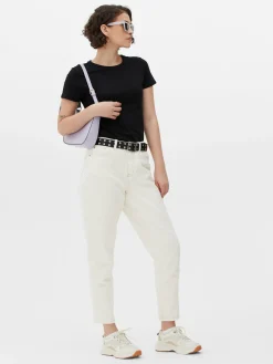 MULHER Primark Tops E T-Shirts^T-shirt Gola Redonda Elástica