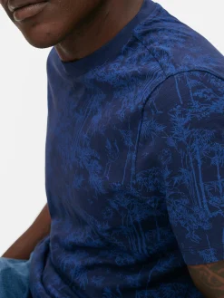 Primark Tops E T-Shirts^T-shirt Gola Redonda árvores Japonesas