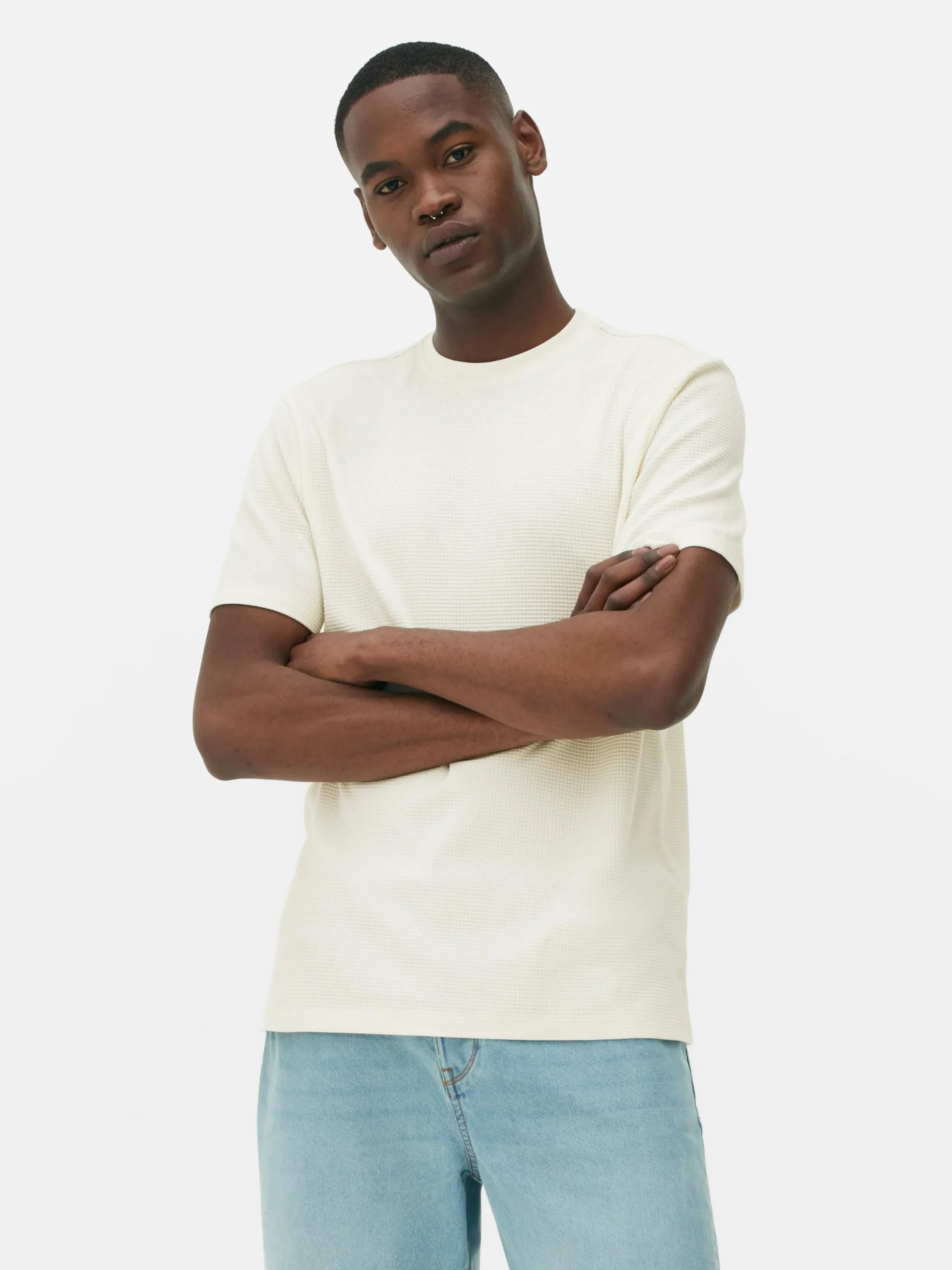 Primark Tops E T-Shirts^T-shirt Gola Redonda Waffle