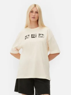 MULHER Primark Tops E T-Shirts^T-shirt Grande Disney Mickey Mouse X Keith Haring