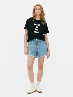 MULHER Primark Tops E T-Shirts^T-Shirt Gráfica Corte Regular