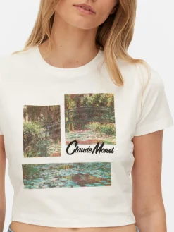MULHER Primark Tops E T-Shirts^T-shirt Gráfica Curta Claude Monet