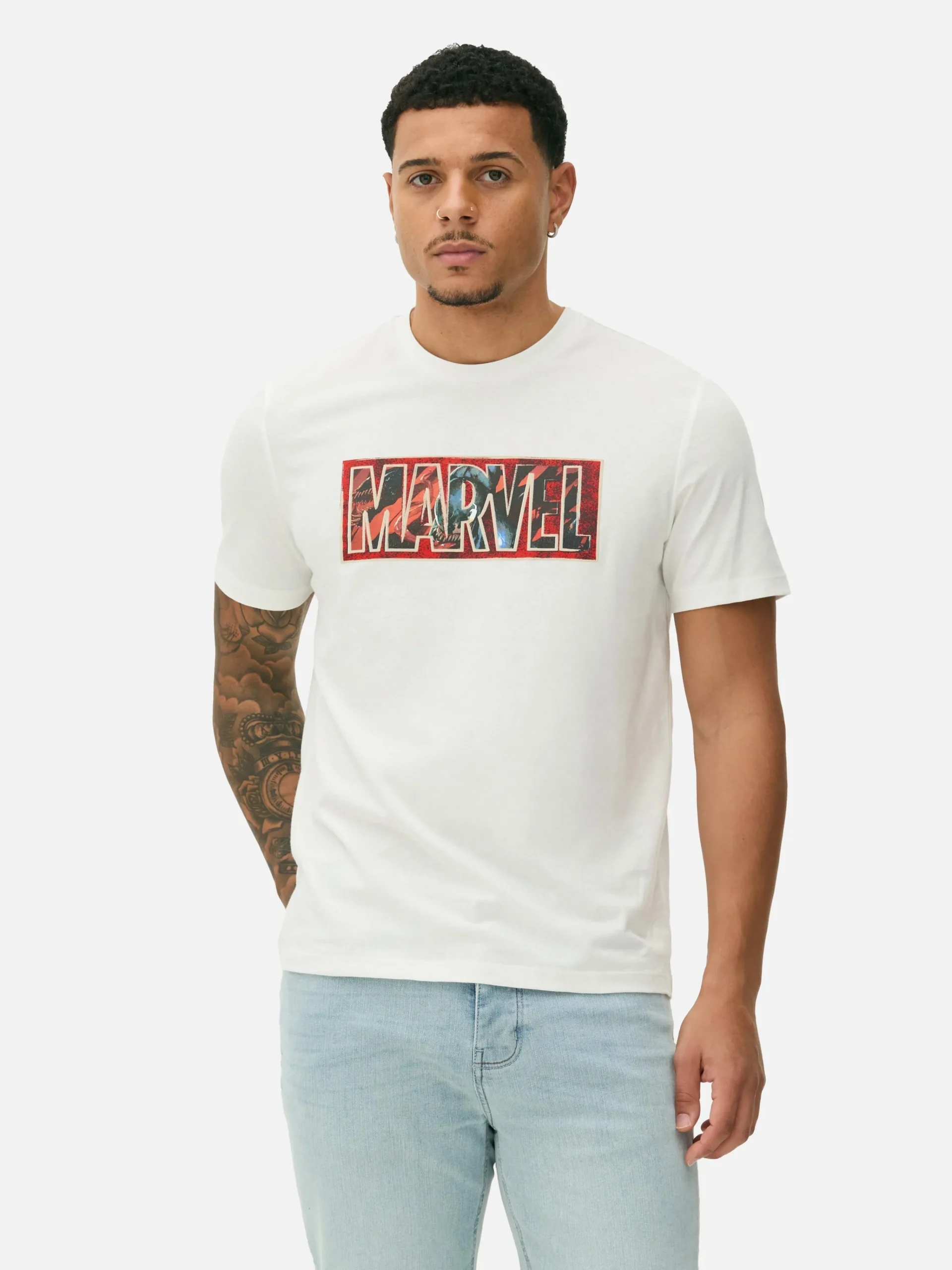 Primark Camisolas E T-Shirts Com Estampado Gráfico|Tops E T-Shirts^T-shirt Gráfica Logótipo MARVEL