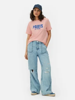 MULHER Primark Tops E T-Shirts^T-shirt Gráfica Paris