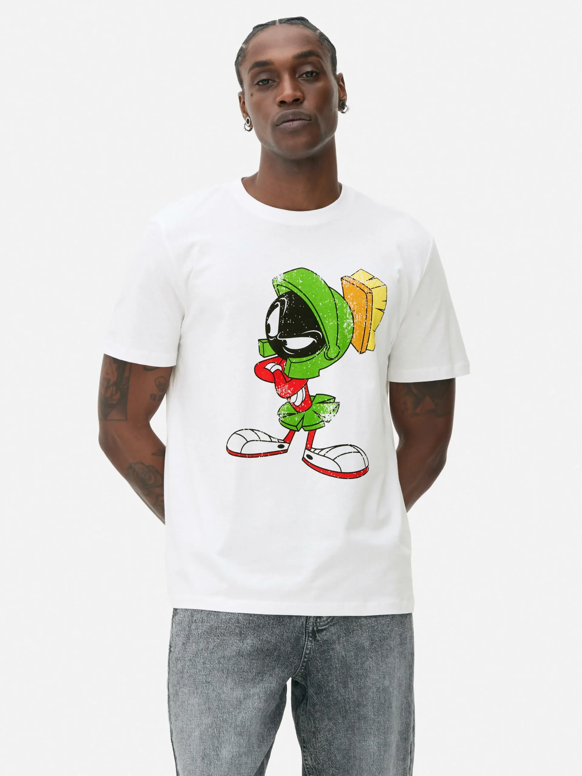 Primark Camisolas E T-Shirts Com Estampado Gráfico|Tops E T-Shirts^T-shirt Looney Tunes Marvin O Marciano