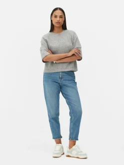 MULHER Primark Tops E T-Shirts^T-shirt Malha Corte Largo