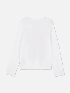 Primark Tops E T-Shirts^T-shirt Manga Comprida Estampado Peito