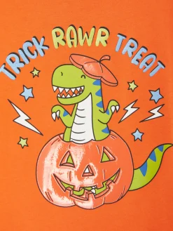 Primark Tops E T-Shirts^T-shirt Manga Comprida Estampado Dinossauro Halloween