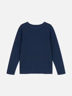 Primark Tops E T-Shirts^T-shirt Manga Comprida Padrão Waffle