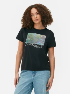 MULHER Primark Tops E T-Shirts^T-shirt Manga Curta Claude Monet