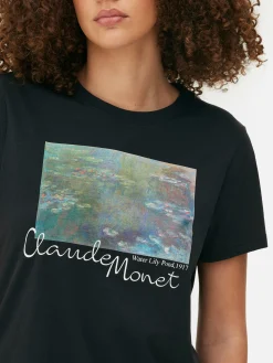 MULHER Primark Tops E T-Shirts^T-shirt Manga Curta Claude Monet