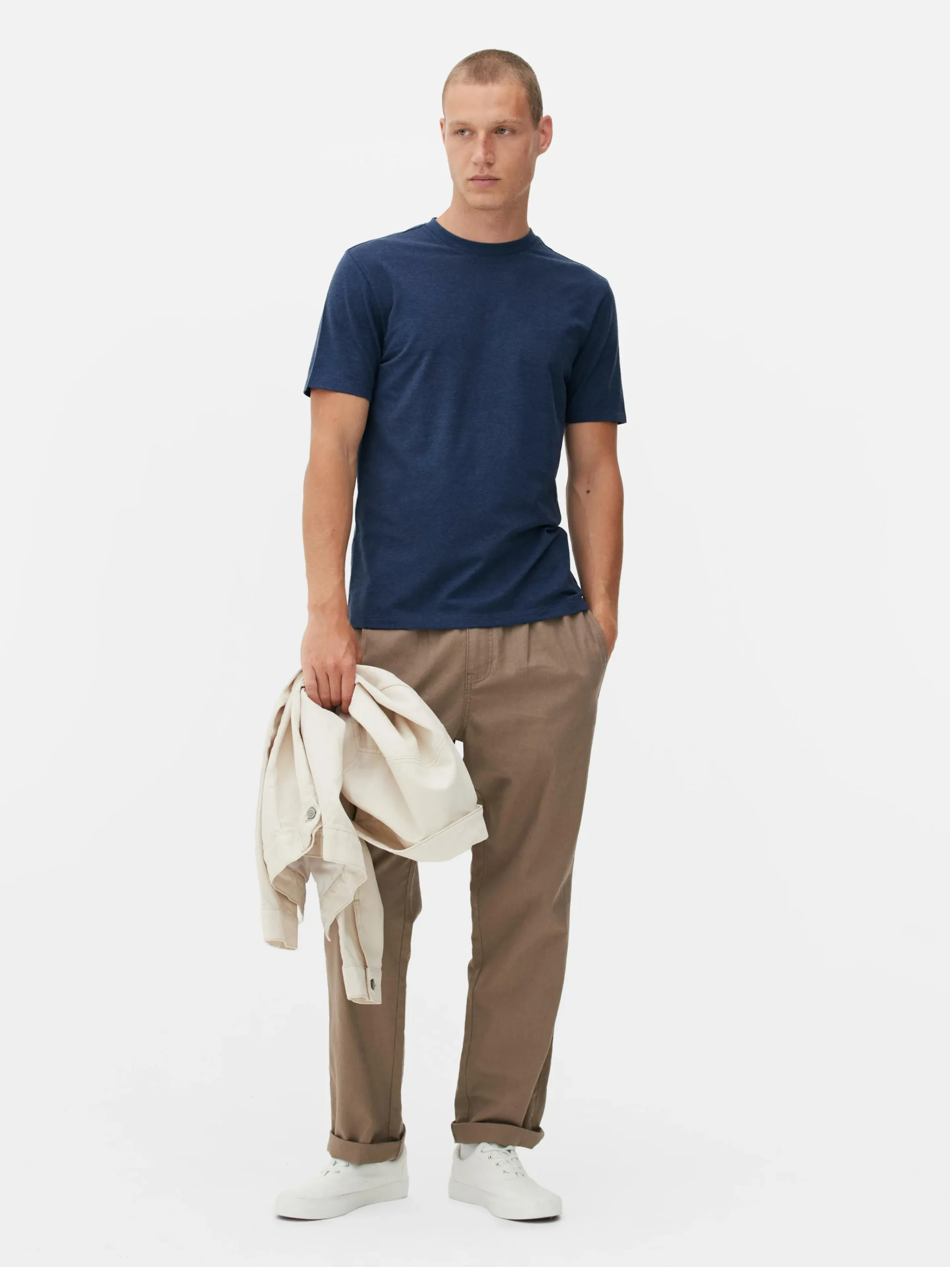 Primark Tops E T-Shirts^T-shirt Manga Curta Corte Justo