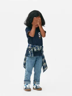 Primark Tops E T-Shirts^T-shirt Manga Curta Estilo Universitário