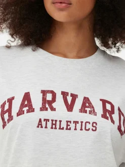 MULHER Primark Tops E T-Shirts^T-shirt Manga Curta Harvard