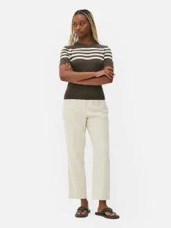 MULHER Primark Tops E T-Shirts^T-shirt Manga Curta Malha