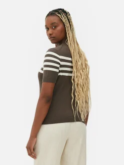 MULHER Primark Tops E T-Shirts^T-shirt Manga Curta Malha