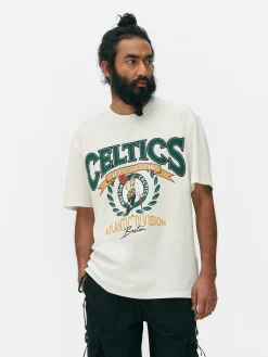 Primark Camisolas E T-Shirts Com Estampado Gráfico|Tops E T-Shirts^T-shirt Manga Curta NBA Boston Celtics