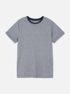 Primark Tops E T-Shirts^T-shirt Manga Curta Riscas Finas