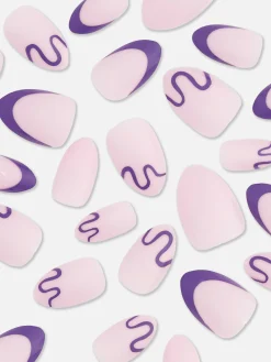 Primark Unhas Postiças^Unhas Postiças Amendoadas Brilhos Espirais PS...