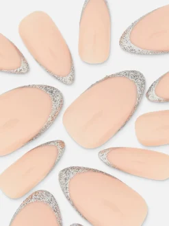 Primark Unhas Postiças^Unhas Postiças Brilhos Pontiagudas PS...