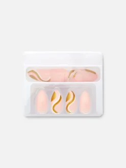 Primark Unhas Postiças^Unhas Postiças Pontiagudas Brilhos Espirais PS...