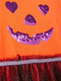 Primark Vestidos^Vestido Abóbora Lantejoulas Halloween