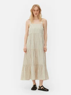 MULHER Primark Vestidos^Vestido Comprido Camadas Riscas