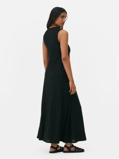 MULHER Primark Vestidos^Vestido Comprido S/ Mangas Texturado Riscas