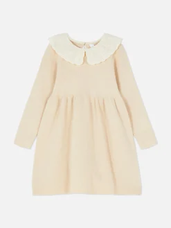 Primark Vestidos^Vestido Malha Colarinho Bordado