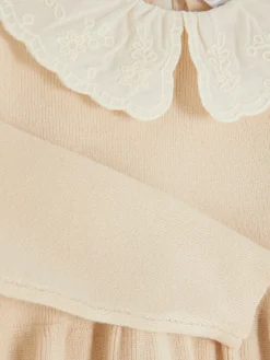 Primark Vestidos^Vestido Malha Colarinho Bordado