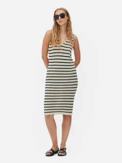 MULHER Primark Vestidos^Vestido Midi Malha Riscas