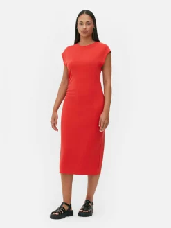 MULHER Primark Vestidos^Vestido Midi S/ Mangas Franzido