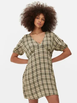 MULHER Primark Vestidos^Vestido Mini Decote V Padrão Xadrez